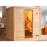 weka Massivholz-Sauna »Bergen«, 7,5 kW-Ofen mit digitaler Steuerung beige
