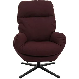 Mendler Relaxsessel HWC-L12 Stoff/Textil 0 x 0 x 0 cm Bordeaux mit Hocker