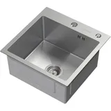 ML-Design Spülbecken Silber, Metall, 45x20x45 cm Küchen, Küchenausstattung, Küchenspülen