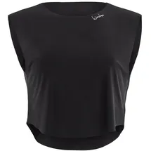 Winshape Damen Light and Soft Cropped Top AET115LS Yoga-Shirt, schwarz, S