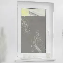 Lichtblick Fensterfolie, »Floral«, 1 St., blickdicht, strukturiertKlebepunkte, selbstklebend, Sichtschutz, grau