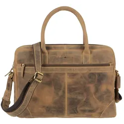 Greenburry Damen Businesstasche Vintage Leder Officebag Aktentasche braun 1646-25