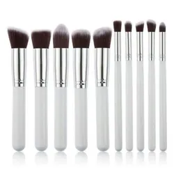 Uniq technique Pro 10 Teile Make up pinsel set White/Silver 1 St silber