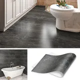 Livelynine 16 Stück Fliesenaufkleber Bad Wasserfest Fliesenaufkleber Küchenrückwand 60x30CM Wandfliesen Selbstklebend Marmor Anthrazit Dunkelgrau Fliesensticker Badezimmer Klebefolie für Bodenfliesen