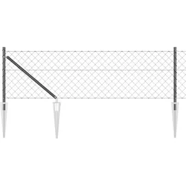 vidaXL Zaunpfosten 25 x 0,8 m Grau/Stahl