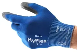Ansell HyFlex® 11-618 Handschuh, PSA Kategorie 2, blau-Schwarz 11618100 , 1 Paar, Größe 10