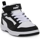 Puma Rebound V6 MID AC+ PS Sneaker, White Black-Shadow Gray, 35