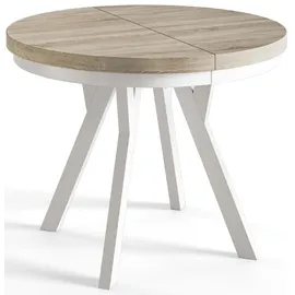 alpi möbel Runder Esstisch 80 x 77 x 80 cm weiß