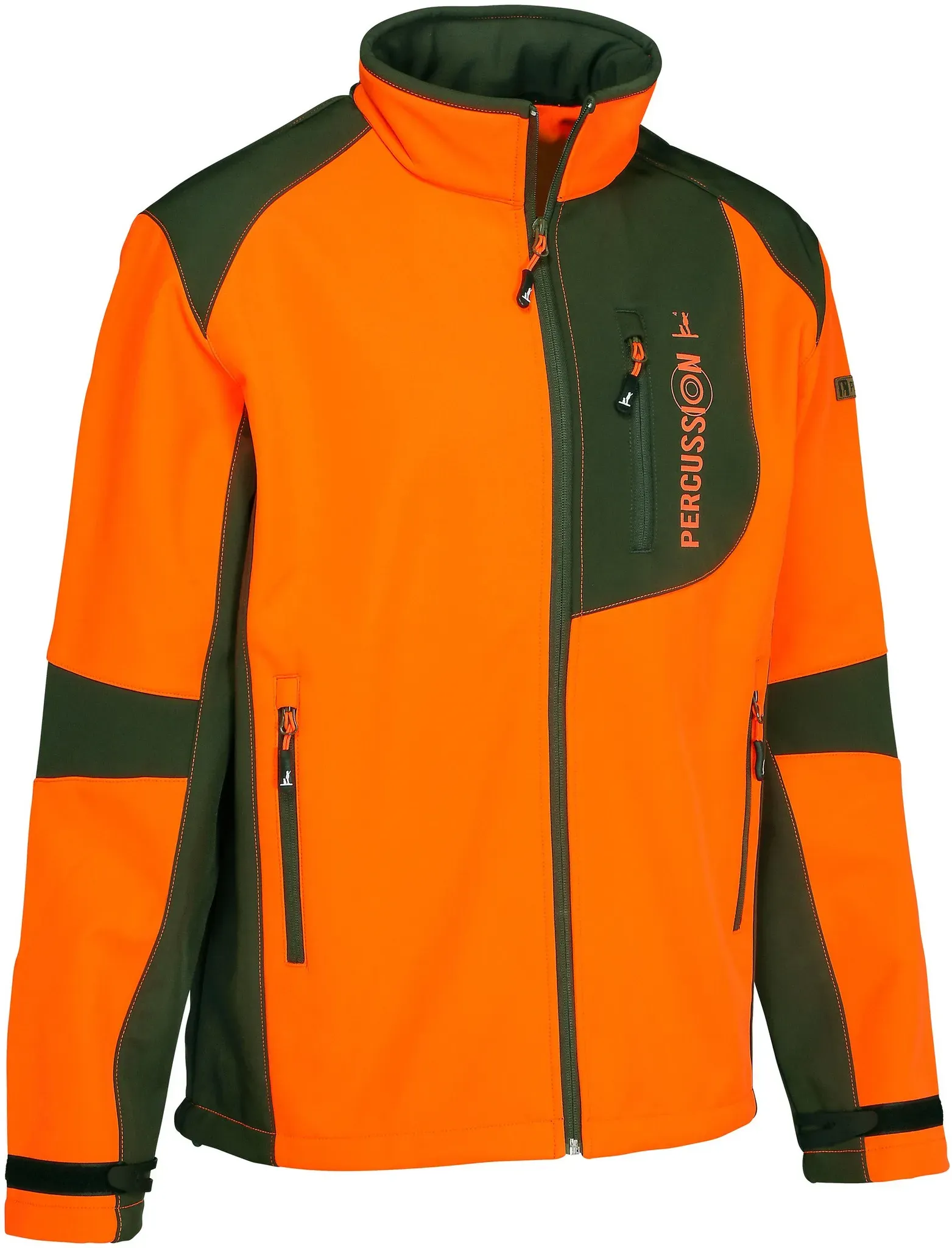 Percussion Softshelljacke, grün-braun, S