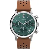 Timex Herren Chronograph Uhr mit Leder Armband Marlin