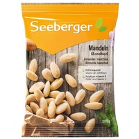 Seeberger Mandeln blanchiert 12er Pack: Große ganze Mandelkerne ohne Haut - reich an Vitaminen - knackige Kerne mit mild-süßlichem Aroma ohne Salz, vegan (12 x 200 g)