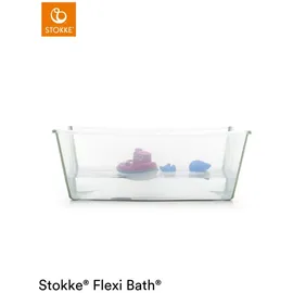 Stokke Flexi Bath® Transparent Green mit hitzeempfindlichem Stöpsel, Transparent