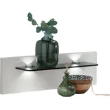 Wiemann Aufsatzpaneel WIEMANN "Monaco", weiß (weiß, rauchglas), B:40cm H:20cm T:12cm, Glas, Holzwerkstoff, Möbelaufsätze, wahlweise mit Beleuchtung