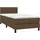 vidaXL Boxspringbett mit Matratze Dunkelbraun 100x200 cm Stoff - Braun