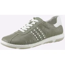Sneaker RIEKER, Damen, Gr. 40, grün (kalkmint), Lederimitat, sportlich, Schuhe