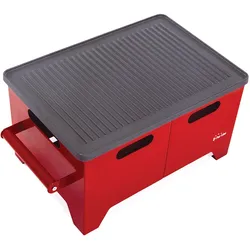 PURLINE Ethanol-Grill 1,2L aus schwarzem Stahl und Eisenplatte
