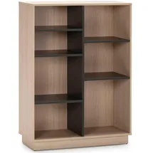 VS Venta-stock Bücherregal 80 x 33 x 110 cm Eiche/Grau