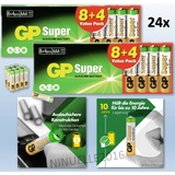 GP Battery 120x AAA GP Super Alkaline 1,5 V R03 bis 2029 haltbar