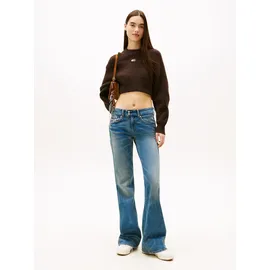 Tommy Hilfiger Bootcut-Jeans "SIA LOW BOOTCUT", Damen, Gr. 28, Länge 30, denim medium, Denim/Jeans, Obermaterial: 100% Baumwolle, Abriebeffekte, bootcut fit knöchellang, Jeans