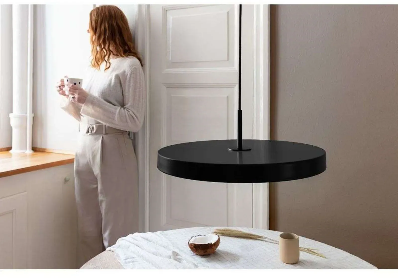 Pendelleuchte UMAGE, Weiß, für Wohnzimmer, Metall - 3.3