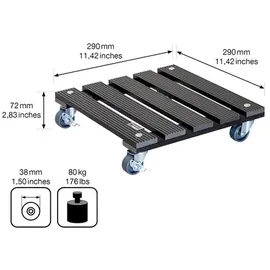 Wagner System GmbH Pflanzenroller WPC eckig 29 x 29 cm
