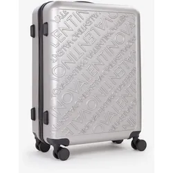 Koffer VALENTINO BAGS "MARS, 75 cm", Gr. B/H/T: 50cm x 75cm x 30cm 112,5 l, silber, Kunststoff, festlich, Koffer, Reisegepäck Koffer groß Aufgabegepäck