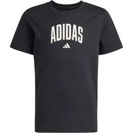 adidas Collegiate GRAPHIC T-Shirt Kinder, KE1348 - black/off white 152