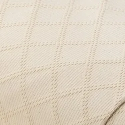 Baumwoll-Jacquard "Raute", natur