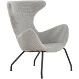 Dynamic24 Relaxsessel Grau Texturstoff Relaxsessel Polstersessel Ohrensessel Loungesessel