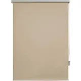 ondeco Thermo-Rollo ohne Bohren, Verdunkelung für Fenster und Türen, lichtundurchlässig 120x160 cm, Beige