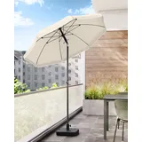 Songmics Sonnenschirm Ø 200 cm Beige