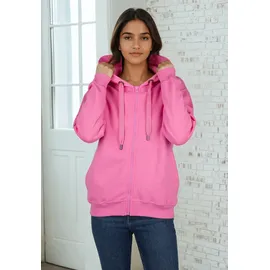 salzhaut Sweatjacke SALZHAUT "Sweatjacke TOPE - UNI", Damen, Gr. XL, rosa (blossom), Obermaterial: 80% Baumwolle CO. 20% Polyester PES., Sweatjacken Sweatjacke