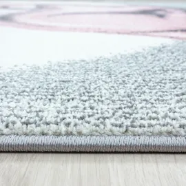 KADIMA DESIGN Spielteppich COGNE in Rosa, mit Reh-Motiv, 120 x 170 cm