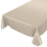 ANRO Wachstuchtischdecke Wachstuch Wachstischdecke Tischdecke Wachstuchdecke Beige Leinenoptik 180x140cm