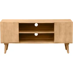 TV-Möbel aus massivem Mangoholz mit Gravur L135 RUBIA
