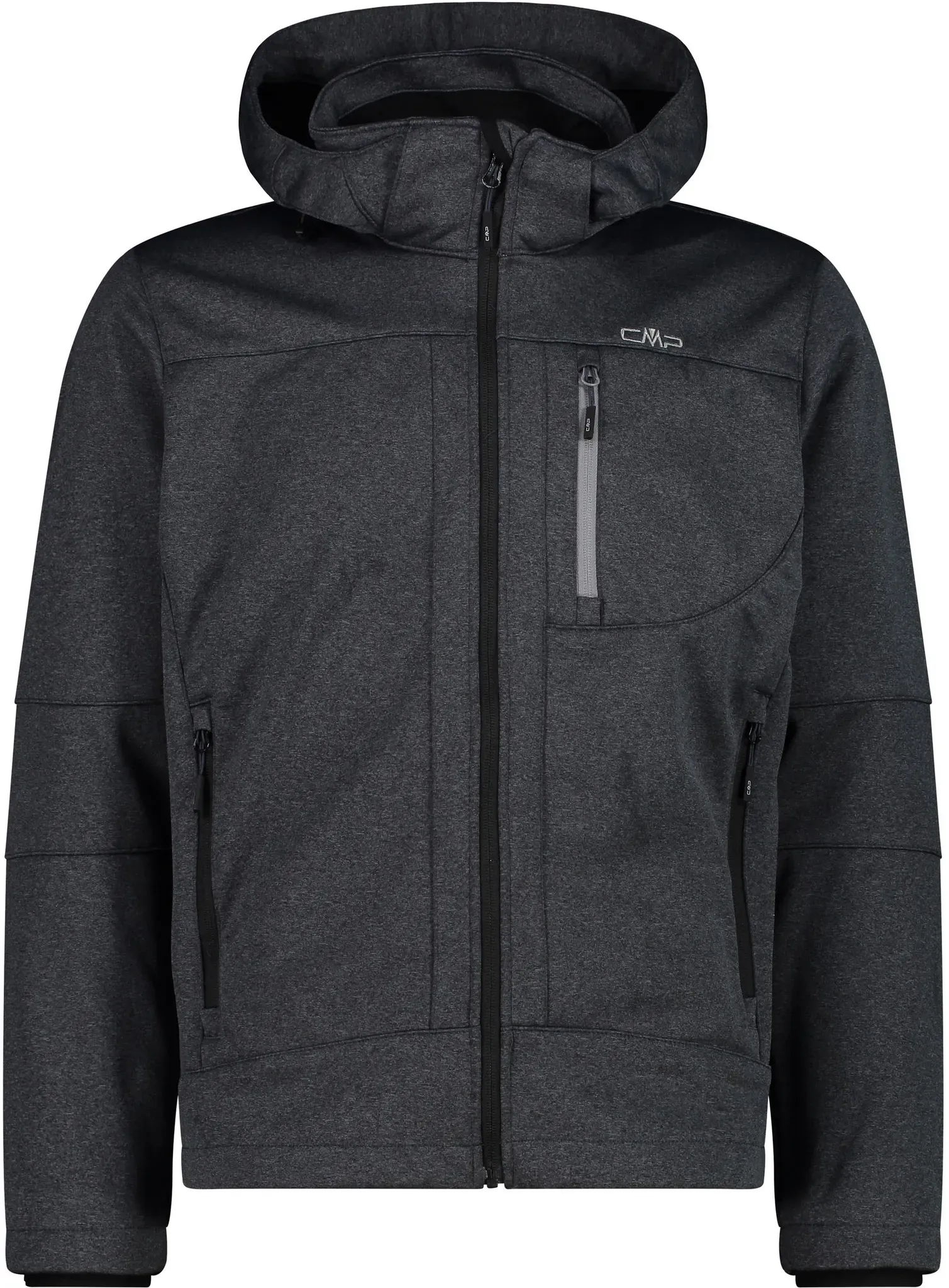 CMP Softshelljacke Herren in asphalt mel.-nero, Größe 54 - grau