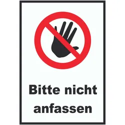 Bitte nicht anfassen Schild A0 (841x1189mm)