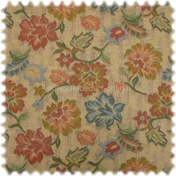 AKTION Baumwoll Floral Flachgewebe Angers Beige