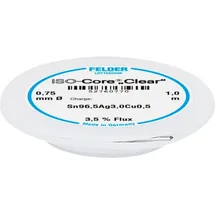 Felder Löttechnik ISO-Core Clear SAC305 Lötzinn Spule Sn96,5Ag3Cu0,5 0.75mm