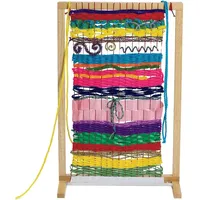 Colorations, Kinderstuhl + Kindertisch, Klassenzimmer-Webstuhl aus Holz, stehend (Kindersessel)