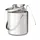 Relaxdays Eisbehälter mit Eiszange, für 1,5 Liter, HBT: 17 x 15 x 15cm, Silber
