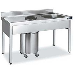 Spüle mit Becken und Schale und Rand mit Schale und Schale mit Rand, Tiefe 700 mm Distform 1400x700x850/900 mm
