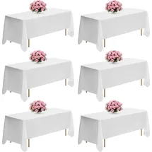 Vevor Tischdecke 6 x 177,8 x 304,8 cm Weiß