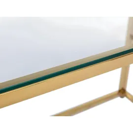 vente-unique Eckschreibtisch Goldfarben / Transparent