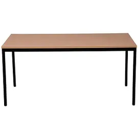 Gürkan Mehrzwecktisch buche rechteckig, Vierkantrohr schwarz, 140,0 x 80,0 x 75,0 cm
