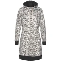 LASCANA Sweatkleid Beige/Schwarz 40/42