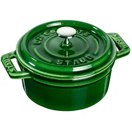 Staub Cocotte 10 cm rund basilikumgrün