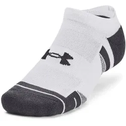 Füßlinge UNDER ARMOUR "Unisex UA Performance Tech-Füßlinge im 3er-Pack", Herren, Gr. M (36,5/41,5), weiß (weiß 100), Obermaterial: 98% Polyester, 2% Elasthan, Socken