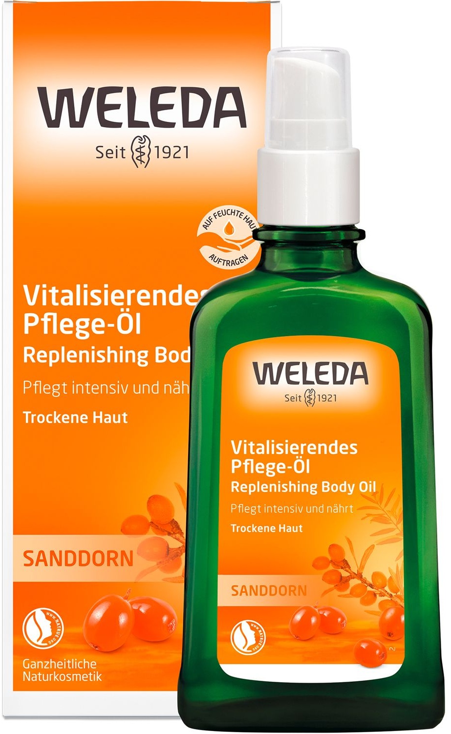Weleda Körperöl Sanddorn - pflegt trockene Haut intensiv, vitalisiert und wirkt aufbauend Öl 100 ml Unisex 100 ml Öl