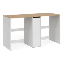 Vicco Waschmaschinenschrank Viktor, Weiß/Artisan-Eiche, 159.8 x 88.2 cm mit 3 Fächern,